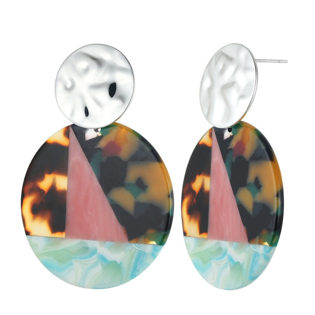 Marble Effect In Colours Earrrings