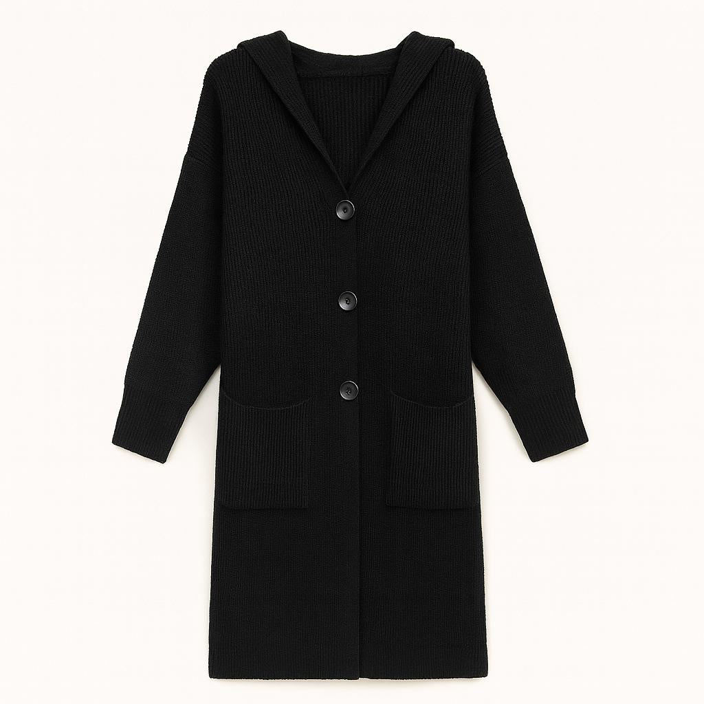 Fine Knitted Large Hoodie With Front Pockets - Fits UK 10-22