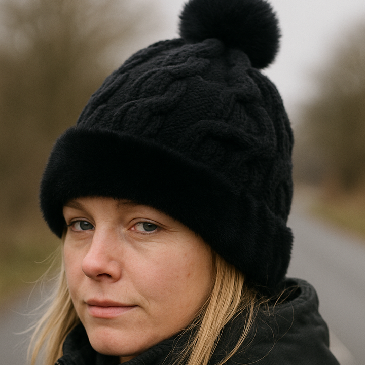 Women's Faux Fur Winter Pom Pom Hat