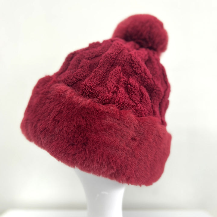Women's Faux Fur Winter Pom Pom Hat