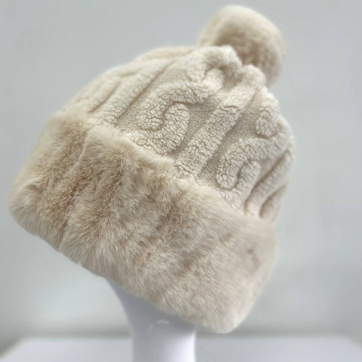 Women's Faux Fur Winter Pom Pom Hat