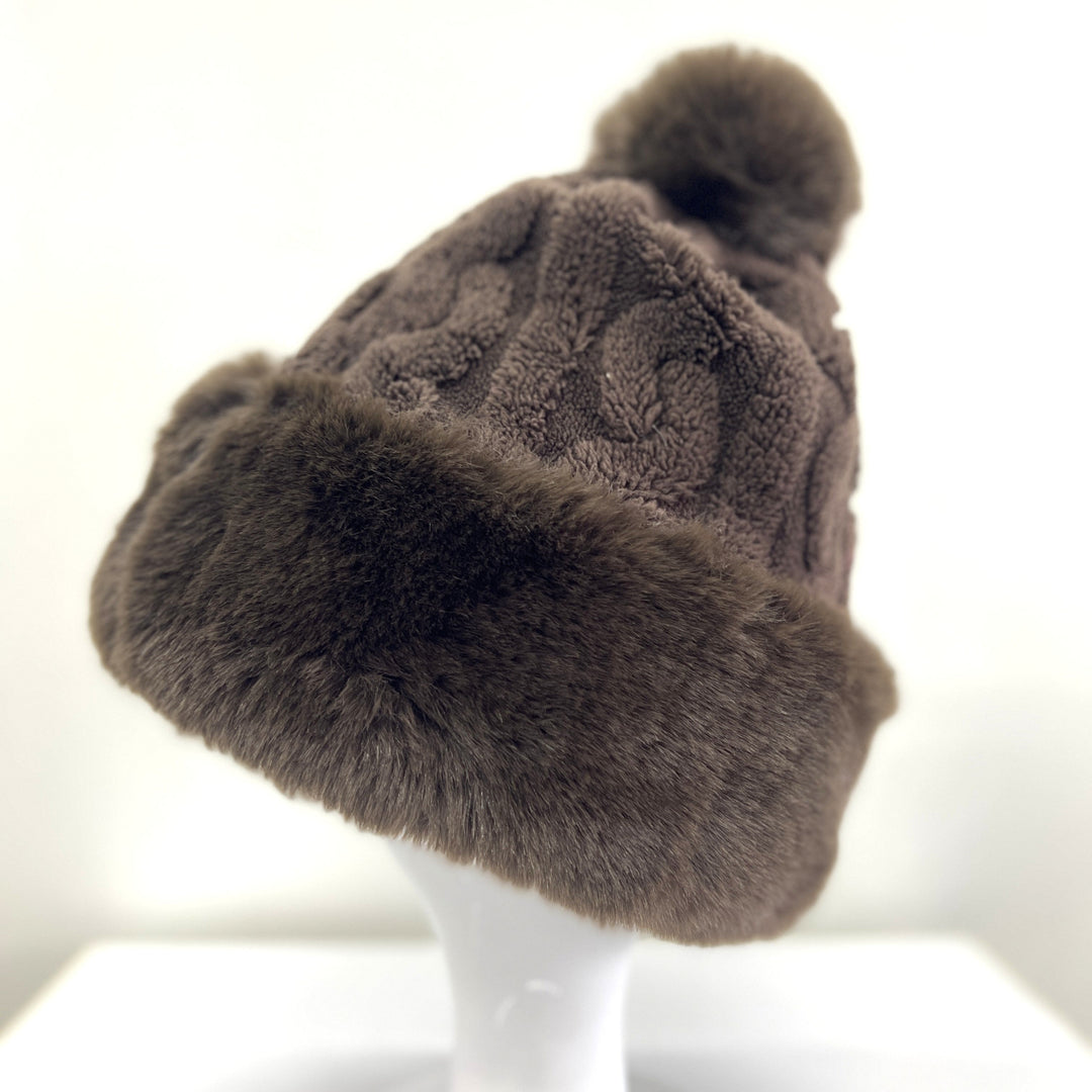 Women's Faux Fur Winter Pom Pom Hat