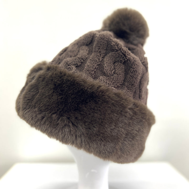 Women's Faux Fur Winter Pom Pom Hat