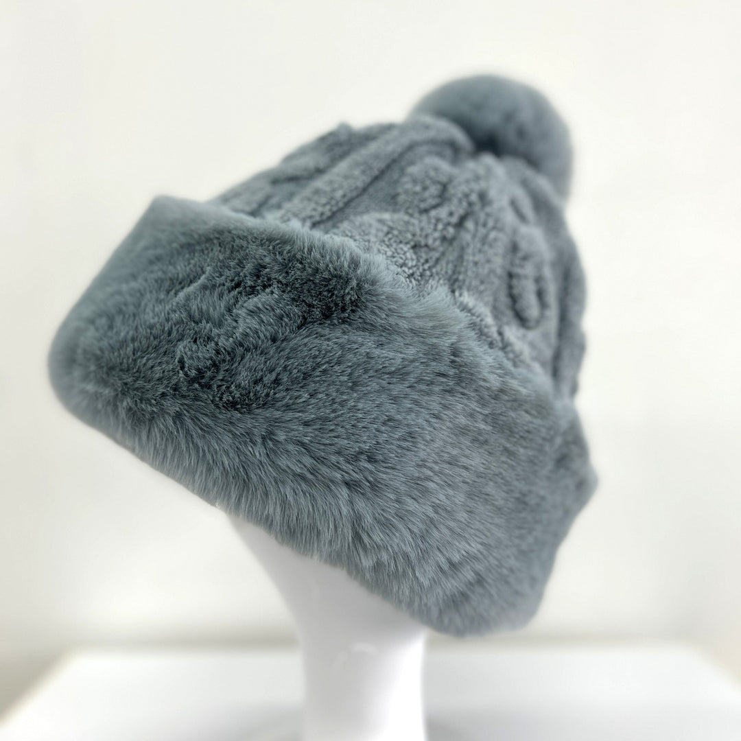Women's Faux Fur Winter Pom Pom Hat