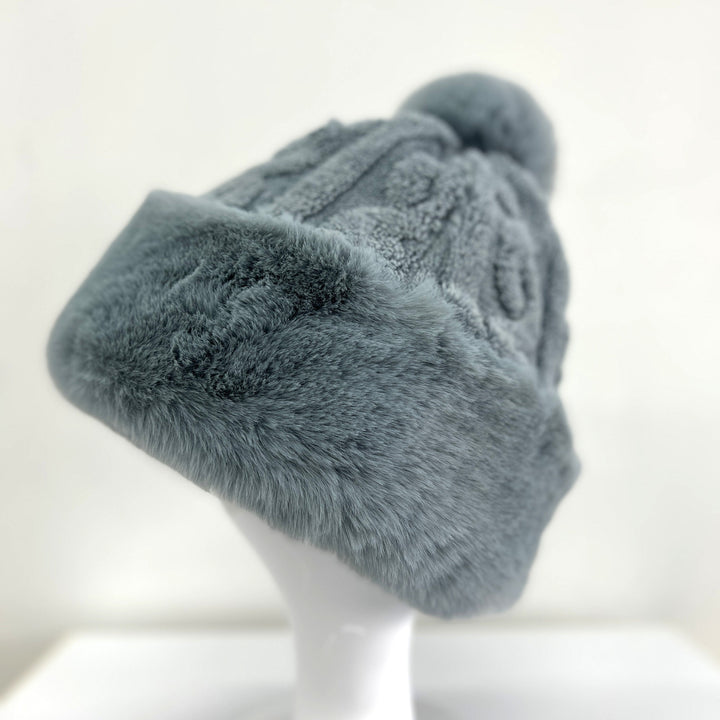 Women's Faux Fur Winter Pom Pom Hat