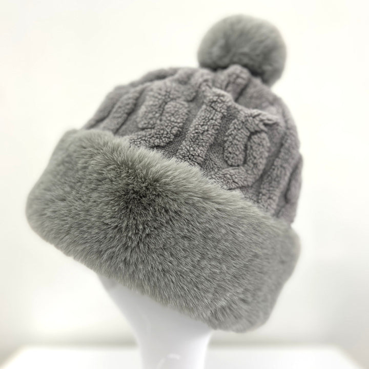 Women's Faux Fur Winter Pom Pom Hat