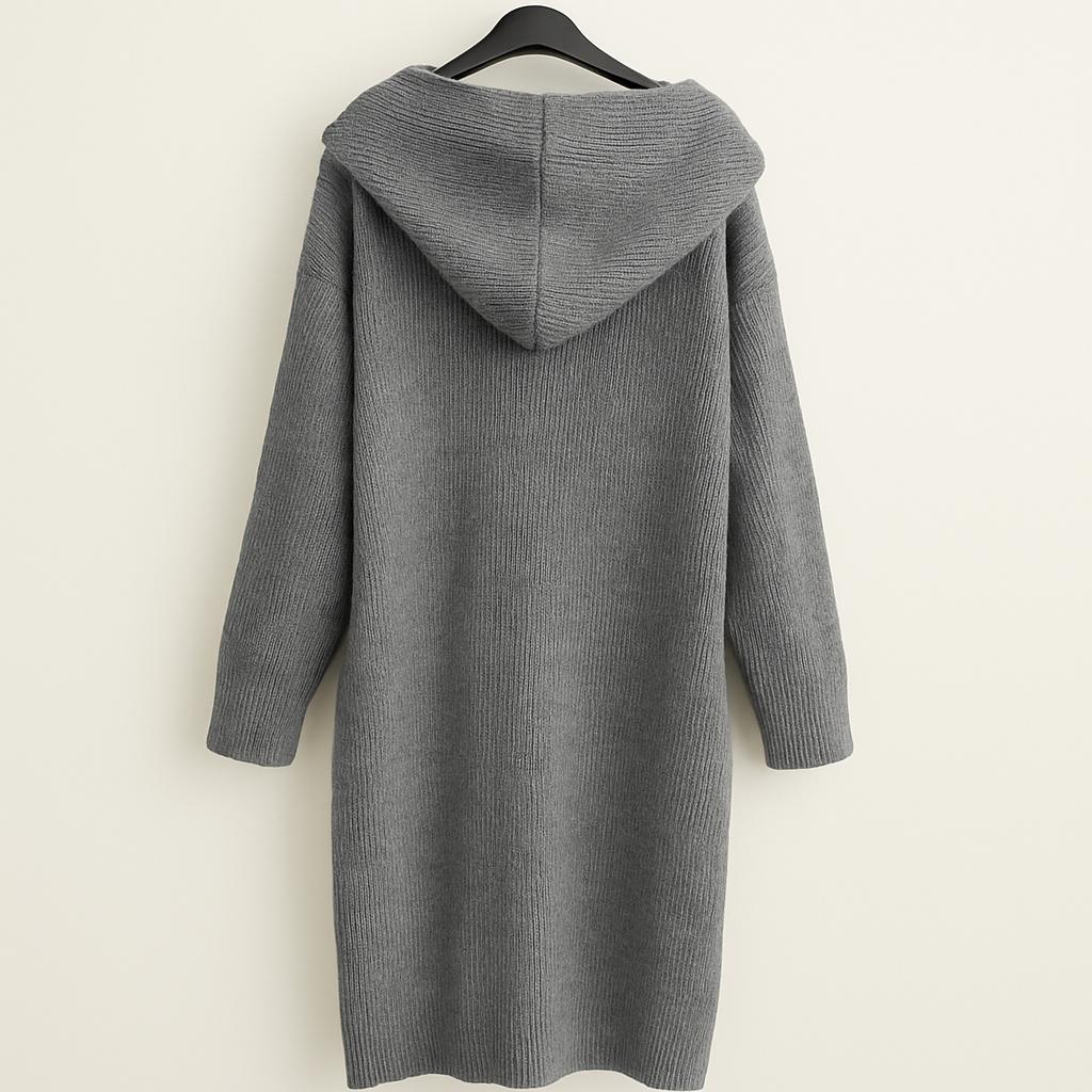 Fine Knitted Large Hoodie With Front Pockets - Fits UK 10-22