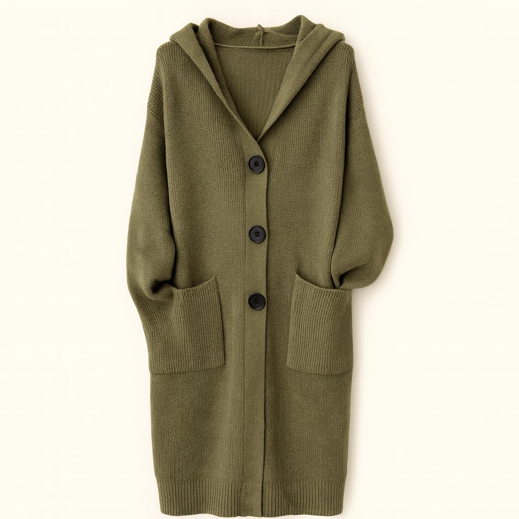 Fine Knitted Large Hoodie With Front Pockets - Fits UK 10-22