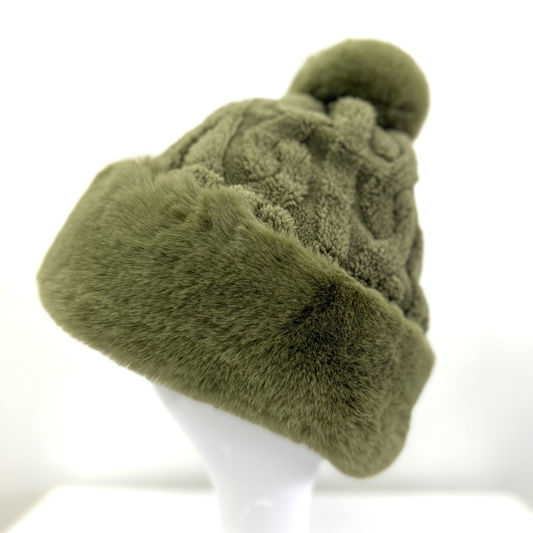 Women's Faux Fur Winter Pom Pom Hat
