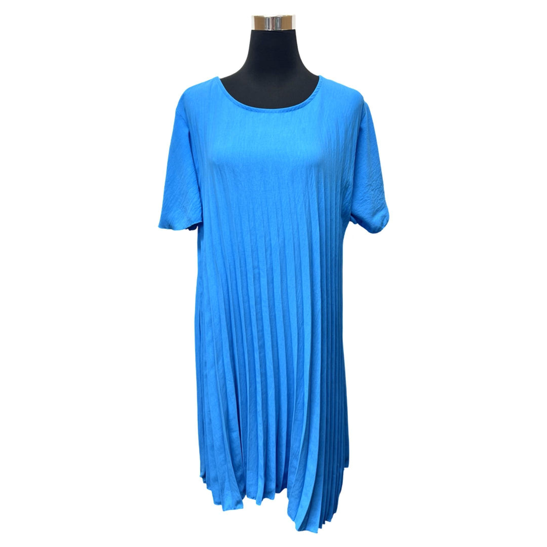 MIDI SUMMER DRESS UNIQUE HAND PINCH FRONT PLEATS 2 REAL POCKETS FLUTTEY SLEEVES