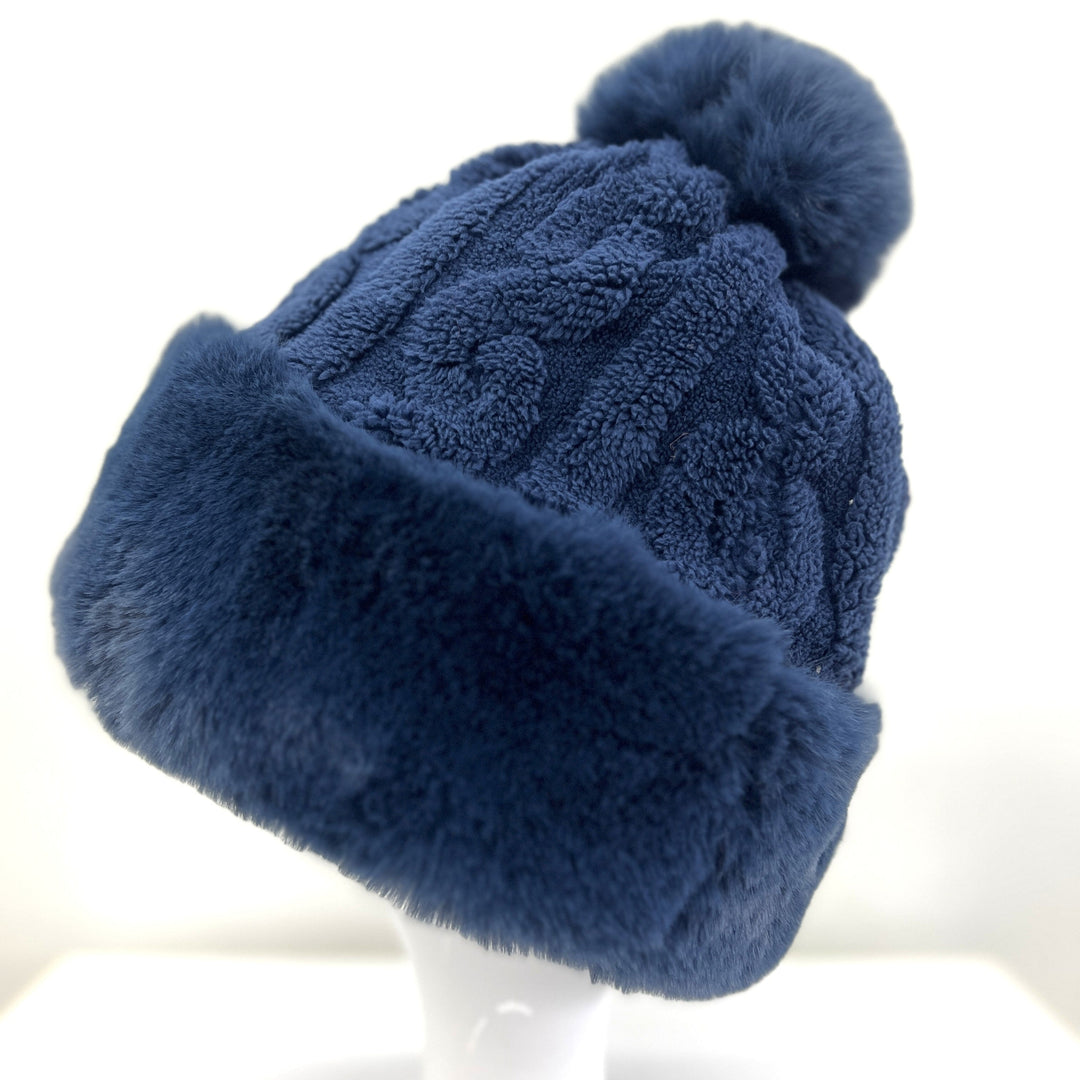 Women's Faux Fur Winter Pom Pom Hat