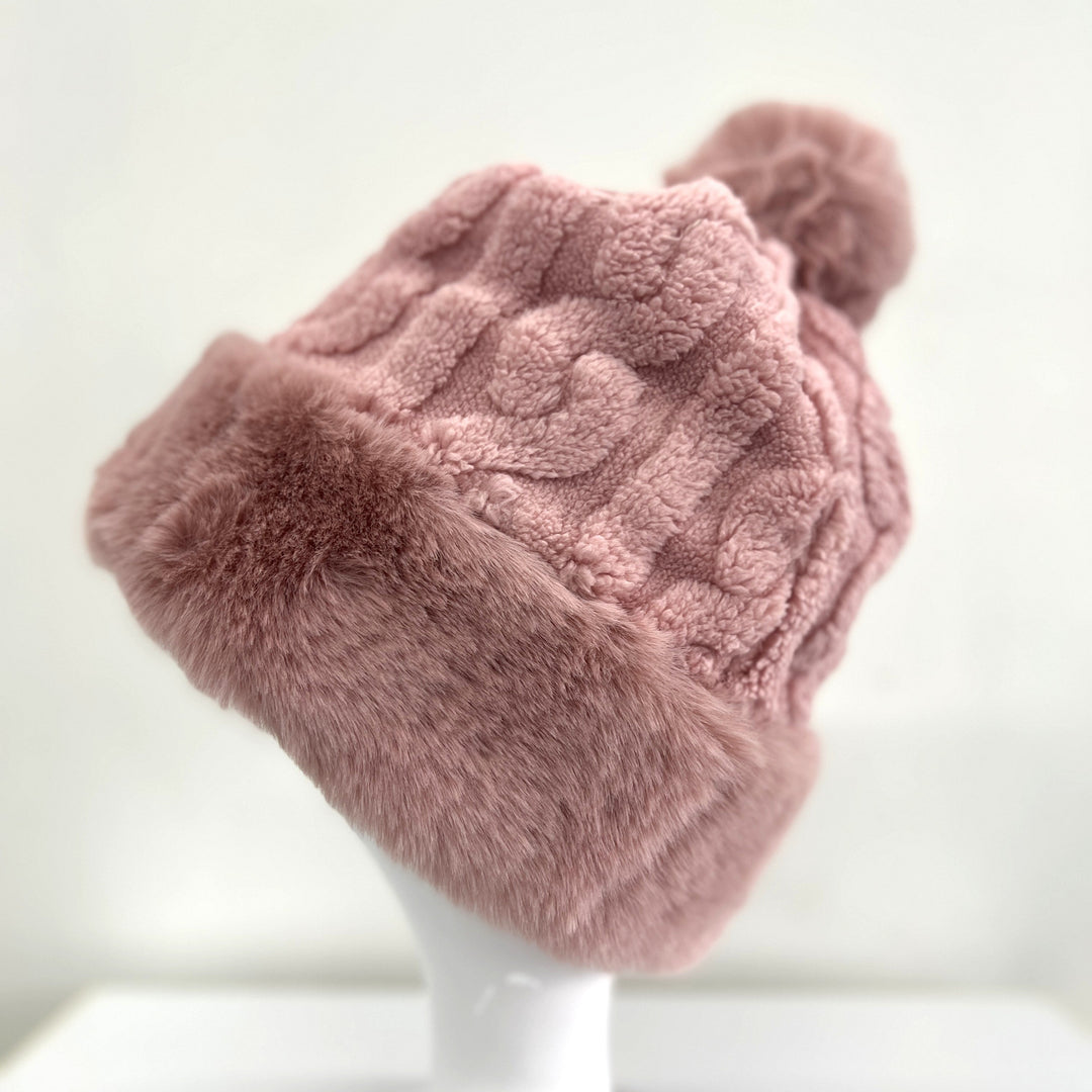 Women's Faux Fur Winter Pom Pom Hat