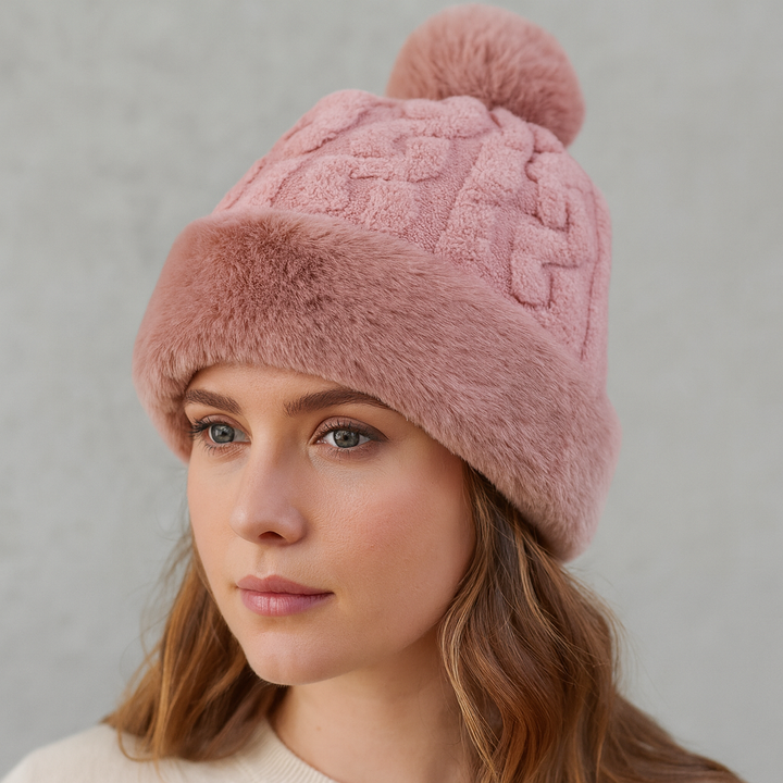 Women's Faux Fur Winter Pom Pom Hat