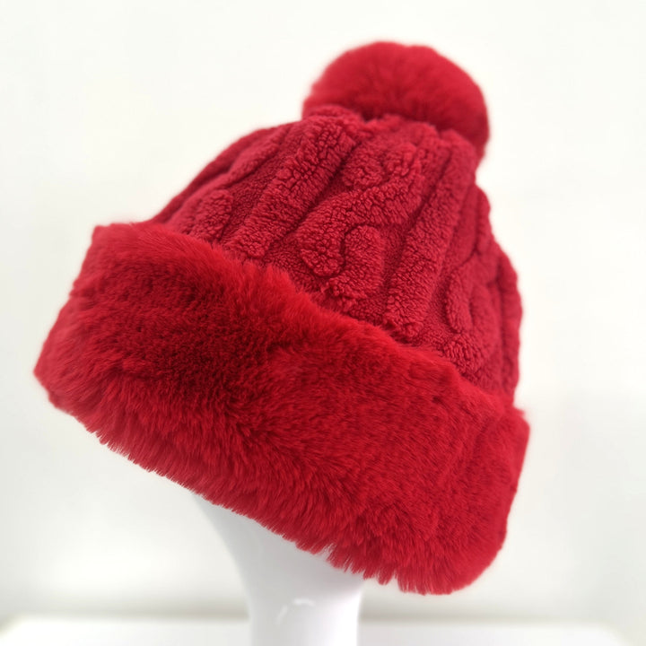 Women's Faux Fur Winter Pom Pom Hat