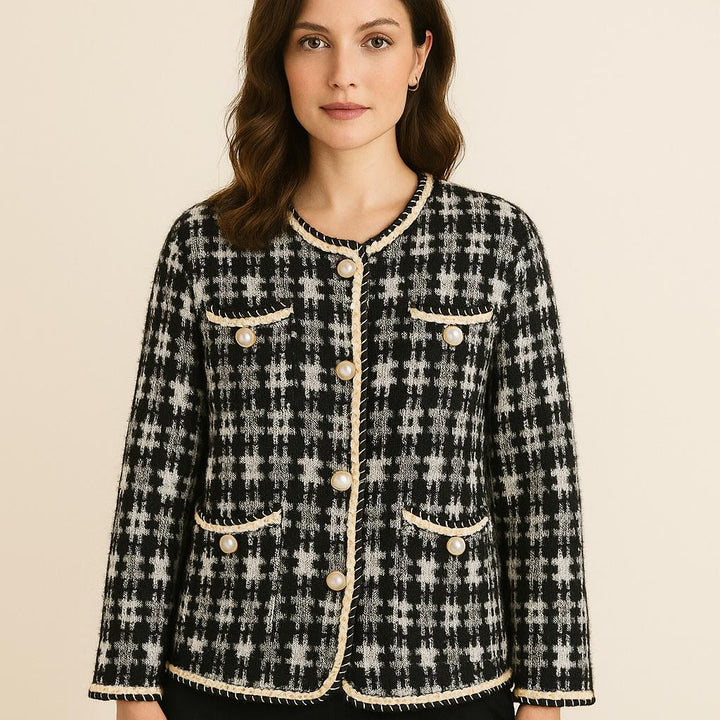 Parisian Vintage Tweed Cardigan With Pearl Buttons - UK SIZE 10-22