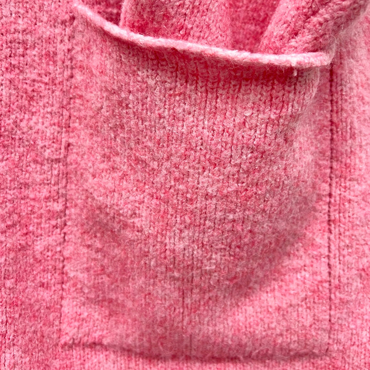 Wool Blended Heart Button Oversized Cardigan