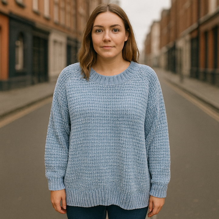 Oversize Cozy Chenille Velvet Ladies Jumper