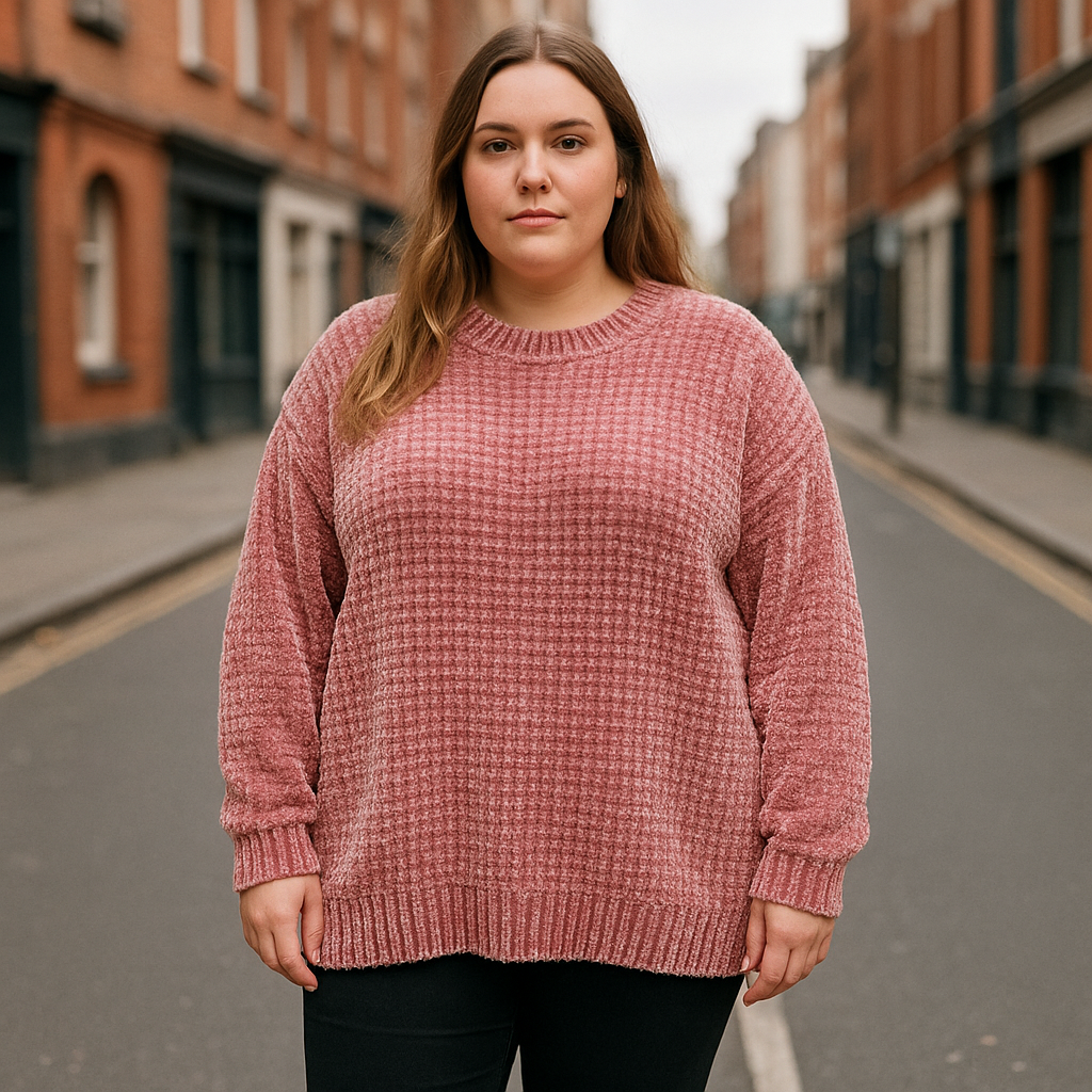 Oversize Cozy Chenille Velvet Ladies Jumper