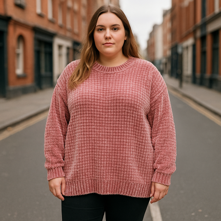 Oversize Cozy Chenille Velvet Ladies Jumper