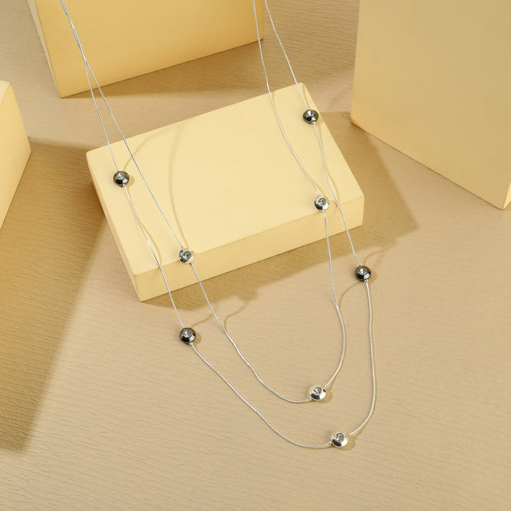 Tiny Balls In A Chain Necklace