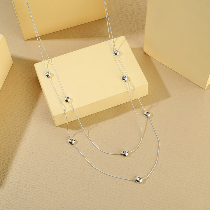 Tiny Balls In A Chain Necklace