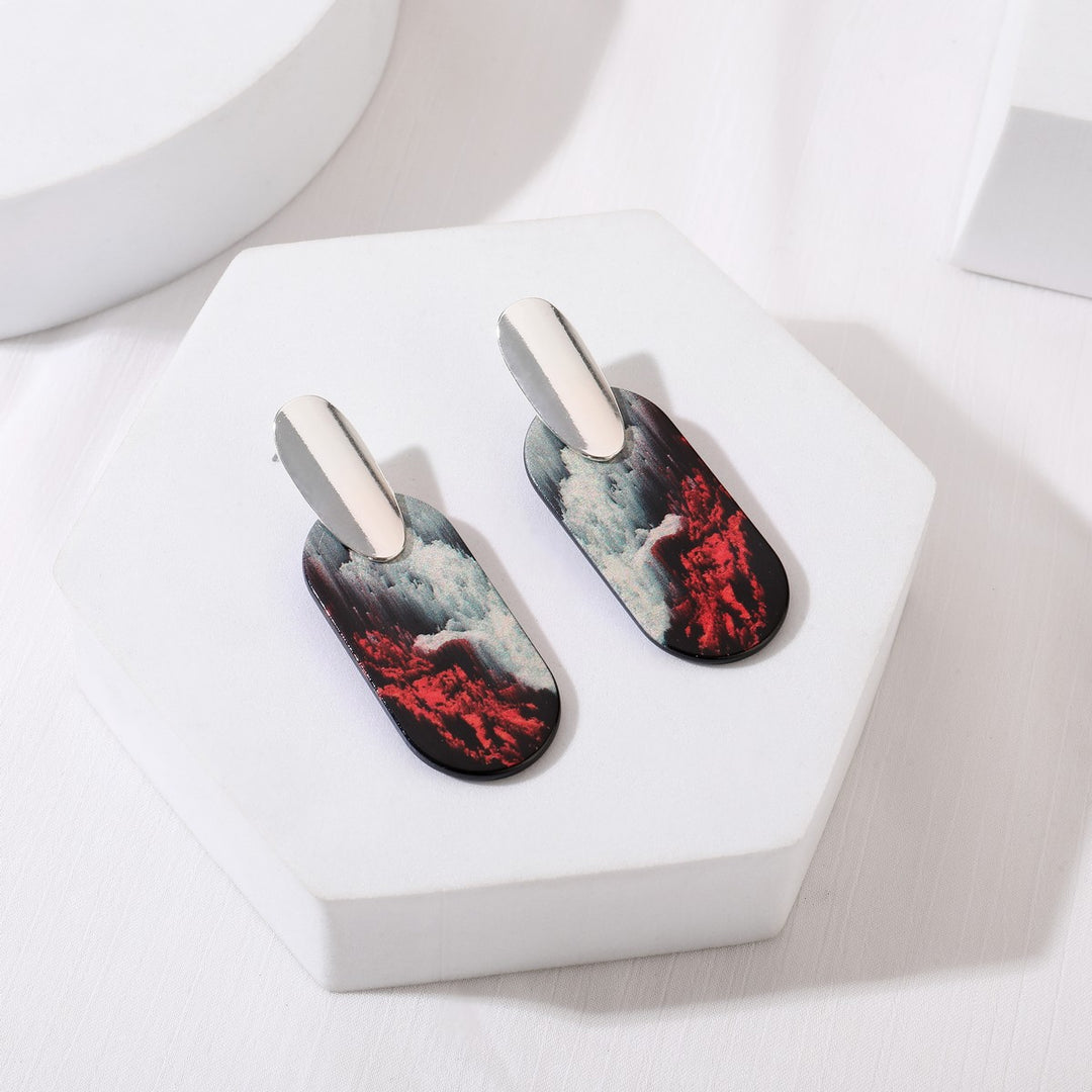 Print Effect Earrings