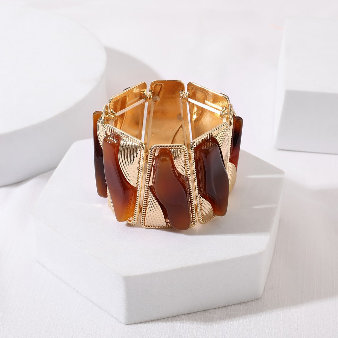Rectangle Metal Stretch Bracelet