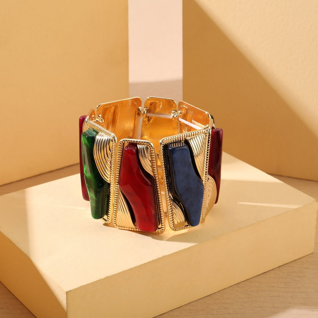Rectangle Metal Stretch Bracelet